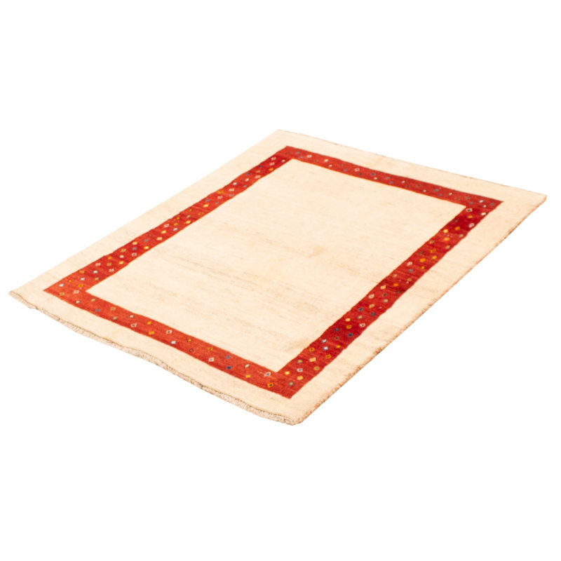 Tapis crème Kashkuli Gabbeh 4 pi 6 po x 5 pi 7 po