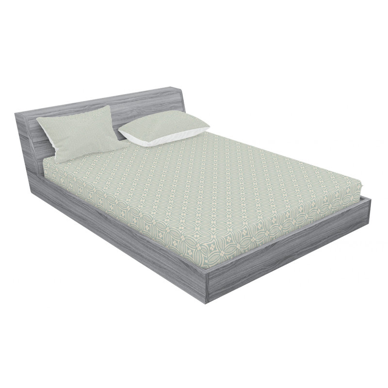 Microfiber Geometric Sheet Set, Full Sheet Set + Fitted Sheet + 2 Pillowcases