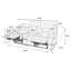 Ensemble de salon moderne et élégant 2 pièces 1X Causeuse 1X Canapé Coussin Accoudoir Coussin dossier capitonnage horizontal Finition grise Mobilier de salon principal