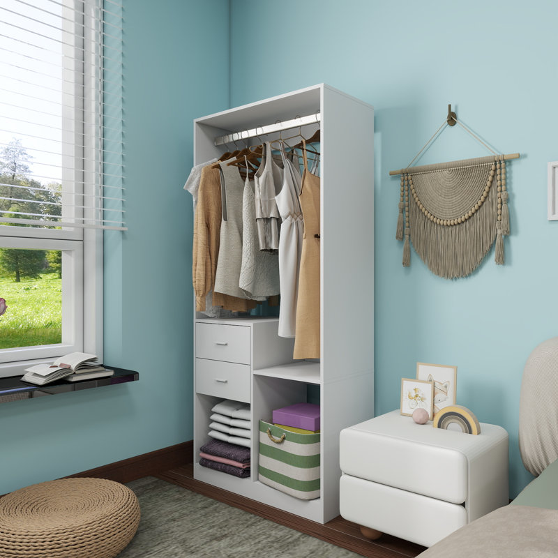 70' Tall Walk-in Closet System With Drawers