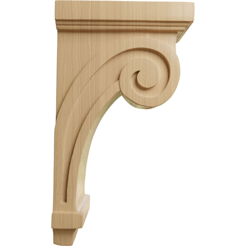 Corbeau à volutes l 3 1/4 po x P 5 po x H 9 po (paquet de 2), Cerisier