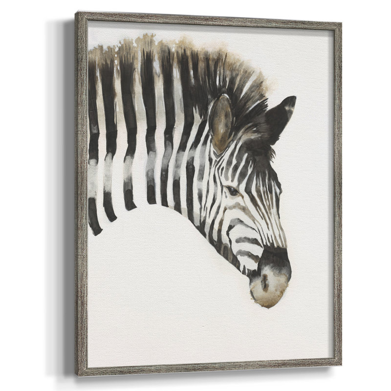 Zebra Stripes Framed Print - Solid Wood, 15" H x 12" W