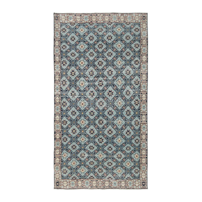 One-of-a-Kind 3’9”x6’9” 1950s Wool Area Rug