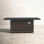 Foyer de table en aluminium / propane en osier