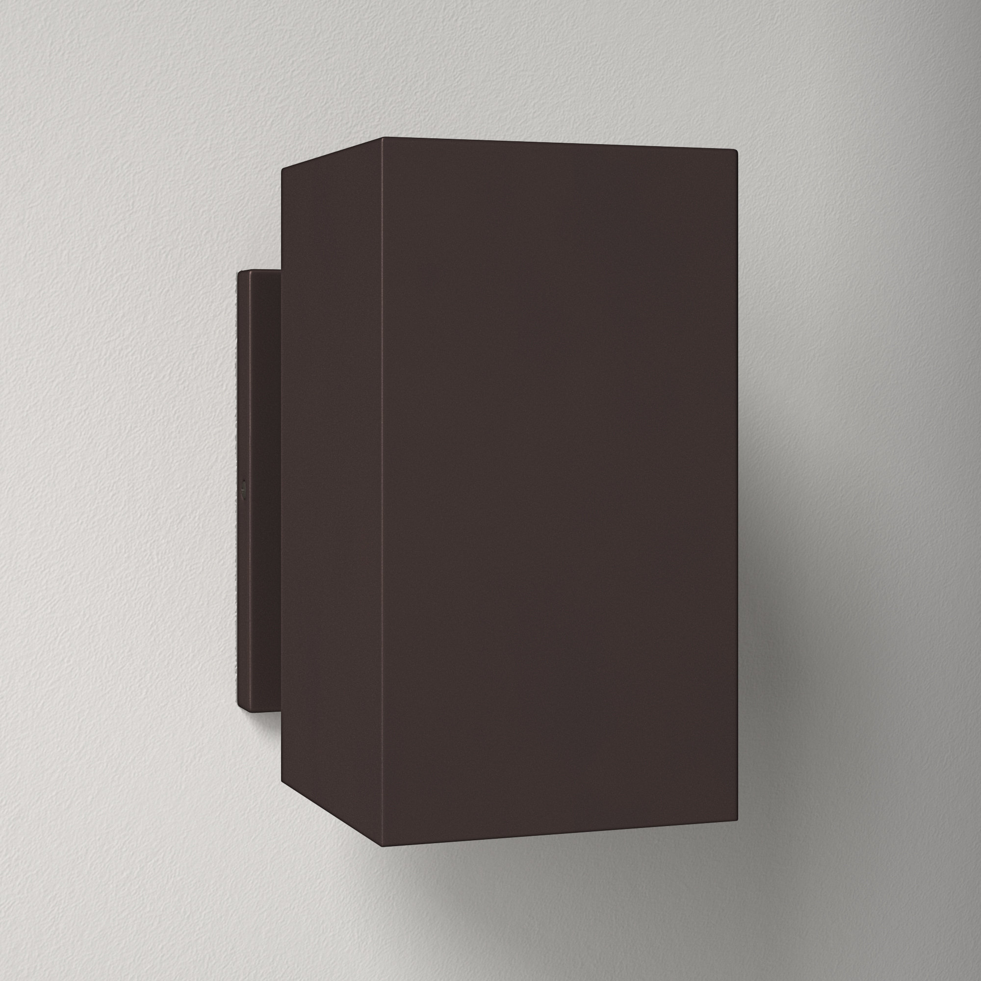 Dyer Single Light Outdoor Aluminum Wall Light, Bronze, 9" H x 5" W x 5" D, No