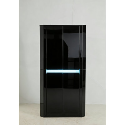Armoire de coin à miroir