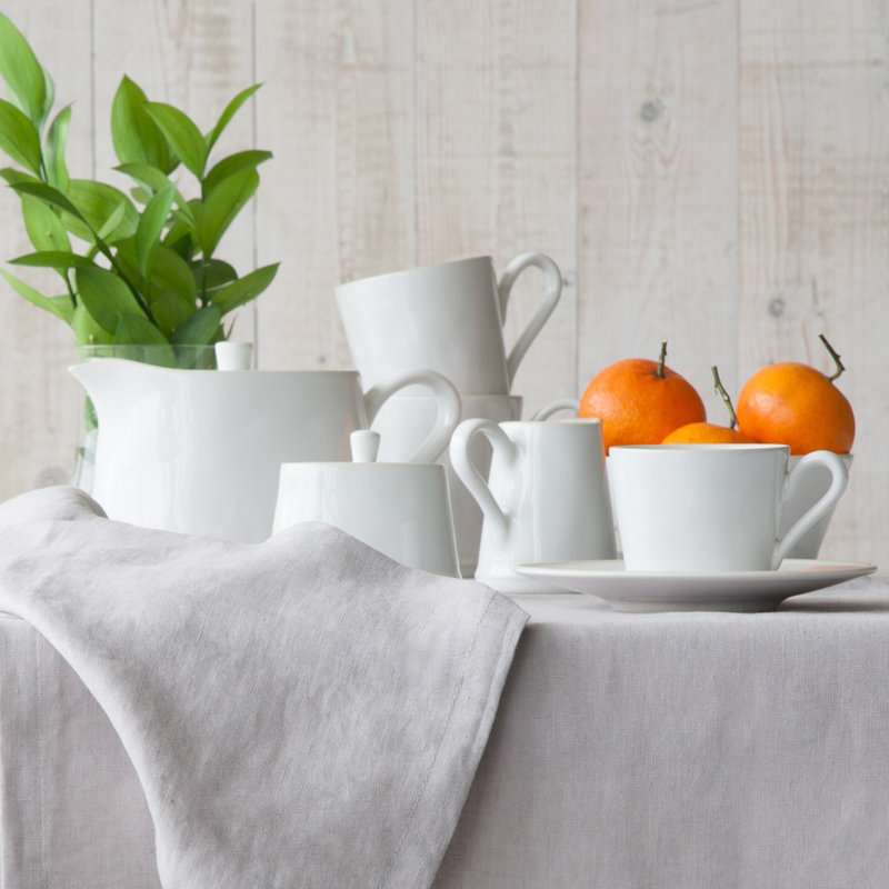 Beja Stoneware Teacup, White