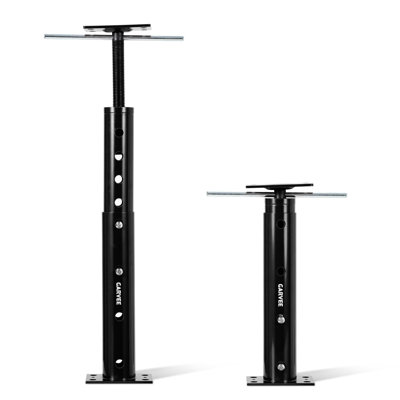 2-Pack Adjustable House Floor Jacks, 19"-36" Telescoping Support Poles, 18000 lbs Capacity Carbon Steel Temporary Support for Basement Crawlspace, Black