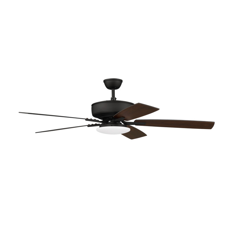 Espresso 52'' Ceiling Fan with LED Light and Reversible Blades