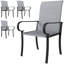 Ensemble de 4 chaises de salle à manger d'extérieur, fauteuils toutes saisons avec structure en acier