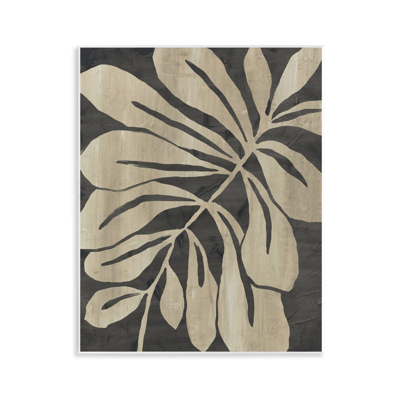 Plaque murale avec impression de feuille naturelle, design par June Erica Vess