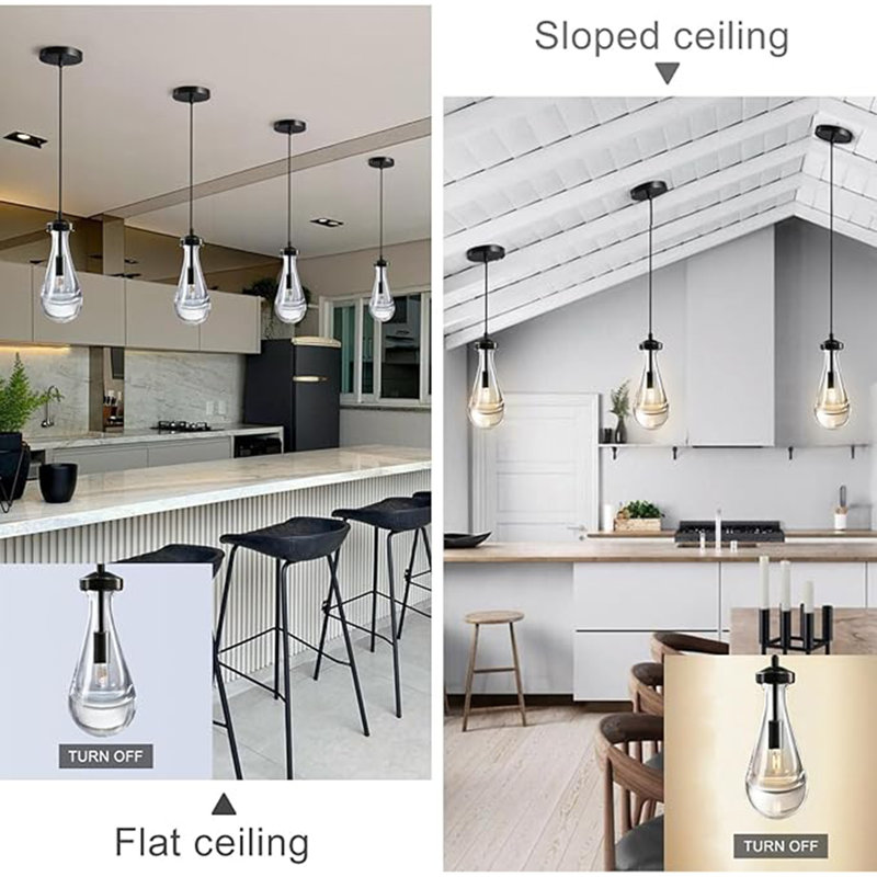Raindrop Pendant Lights, Black