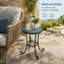 Versatile Dual-Use Side Table with Lower Storage Shelf, Durable Decorative Accent Table, Small Space Friendly, Easy to Clean Weather Resistant Surface, Sturdy Frame