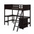 Twin Size Wooden Loft Bed With Shelves And Desk-1719787368