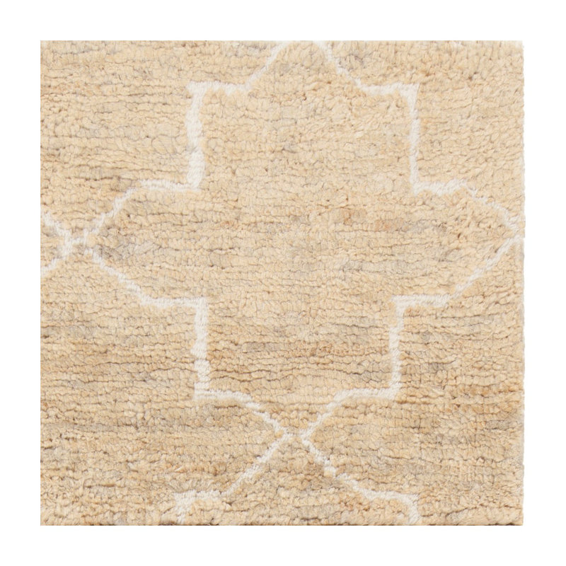 Tapis de zone naturelle noué la à la main Levine, 7 pi 9 po x 10 pi 6 po