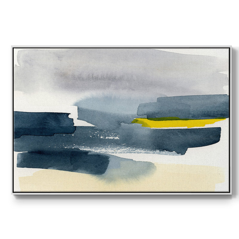«Peeking Sunshine IV», reproduction d'art sur toile, H 17 po x l 25 po x P 2 po, Blanc