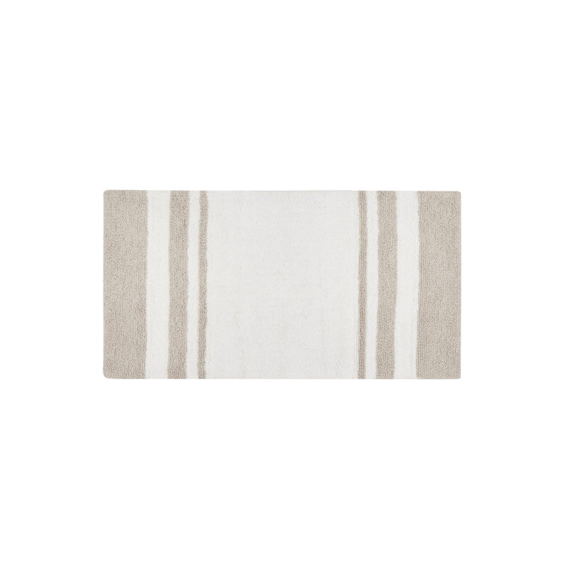 Cotton Reversible Bath Rug, Taupe, 20'' W x 30" L
