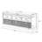 44" Wide Shoe Storage Bench with Cushion Entryway Bench Storage Bench with 3 Drawers and 3 Rattan Baskets-100649656