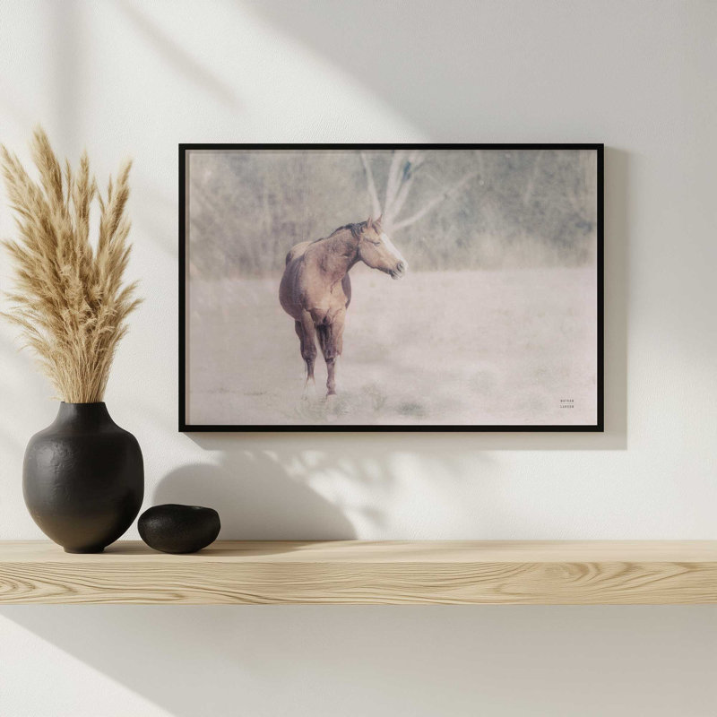 «Sunny Field I» par Nathan Larson, reproduction d'art, H 12 po x l 18 po, Argent
