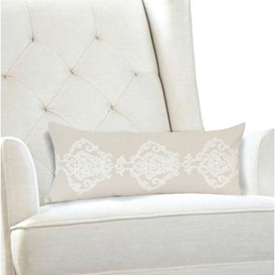 Locust Grove Embroidered Cotton Reversible Pillow Cover