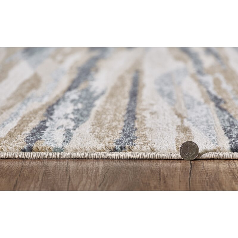 Orren Ellis Kohsuke Blue/Brown/Gray Area Rug & Reviews | Wayfair