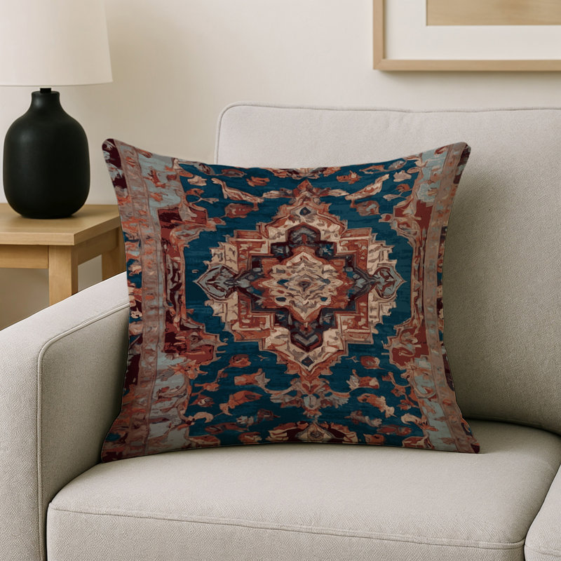 Coussin décoratif intérieur et extérieur Modern, Carré 20 po, Brun oriental 11