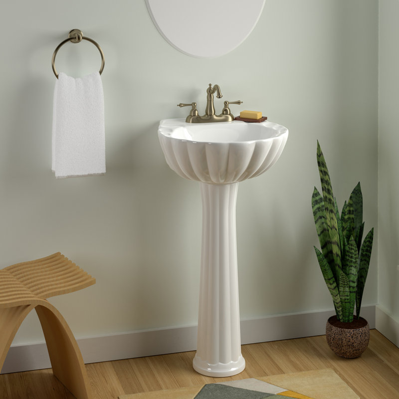 Barclay Bali 16.5'' Vitreous China Specialty Bathroom Sink with Overflow, 4" Centre, White