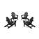 4-Piece Classic Adirondack Conversation Set