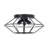 3-light Industrial Flush Mount