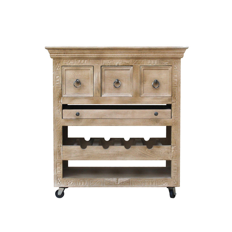 Leni Solid Wood Bar Cart