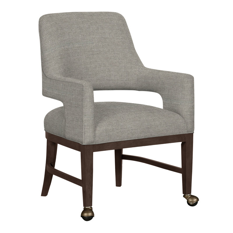 Chaise avec accoudoirs Josie Grande, Polyester 3152 Lin, Noisette