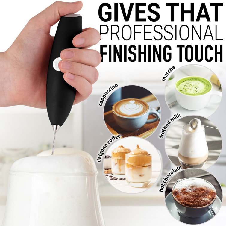 Zulay Powerful Milk Frother for Coffee with Powerful Motor - Handheld  Frother Electric Whisk, Milk Foamer, Mini Mixer and Coffee Blender Frother  for