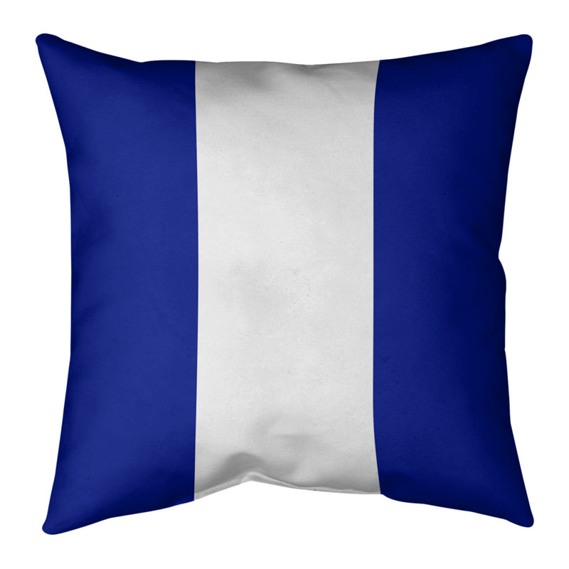  Housse de coussin Football, 16 po x 16 po, Bleu / blanc, Polyester filé