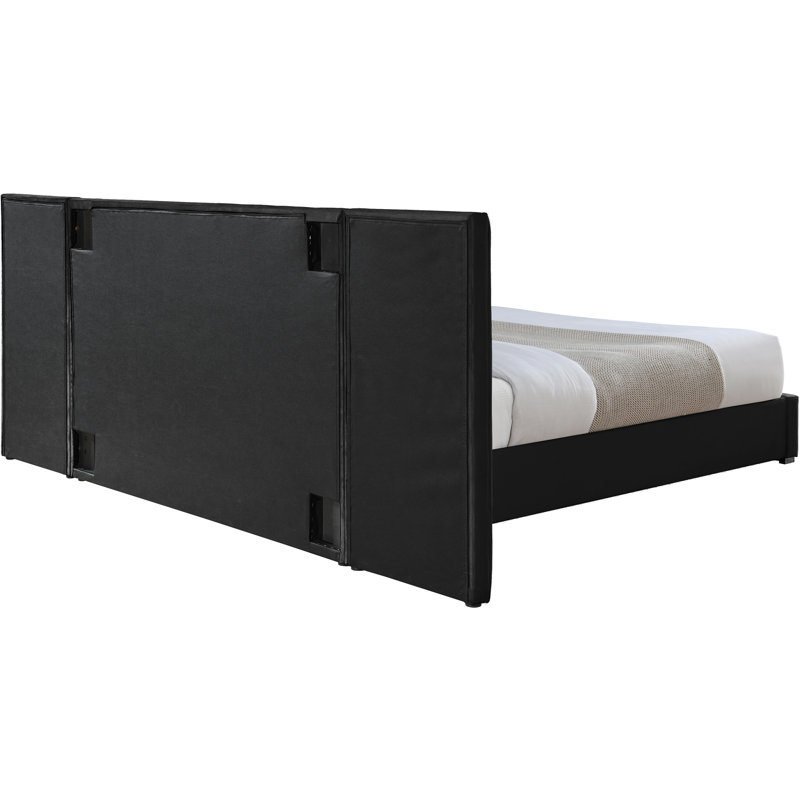 Pablo Velvet Bed, King, Black Velvet