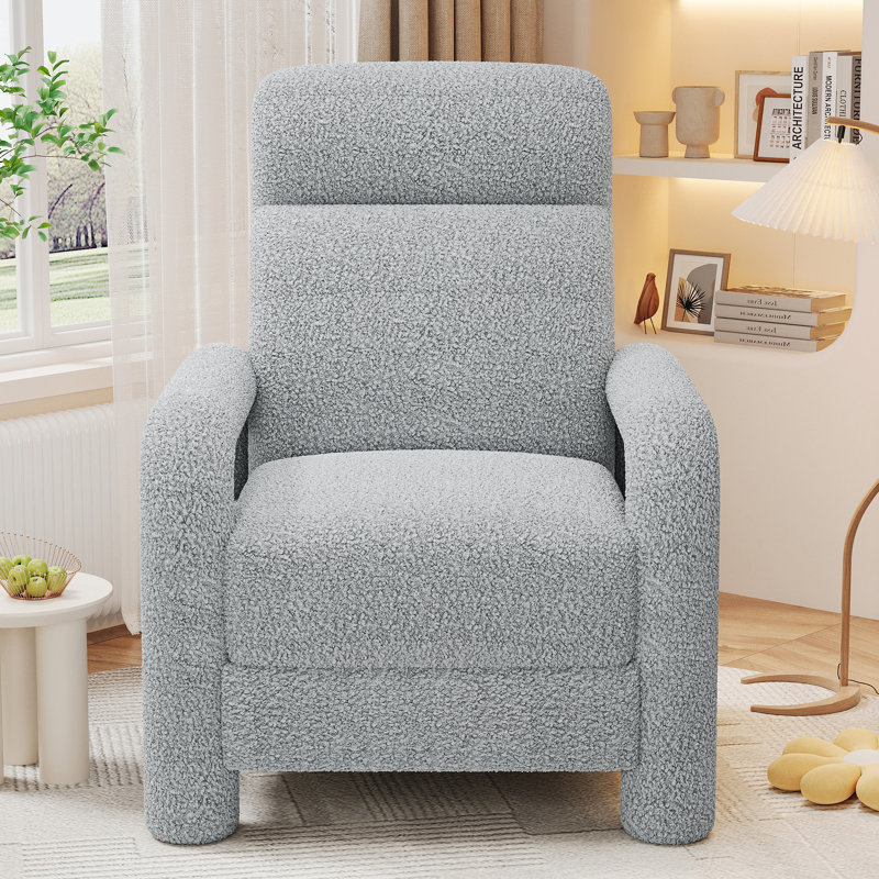 Fauteuil inclinable avec dossier réglable 31,25 pouces, Gris clair