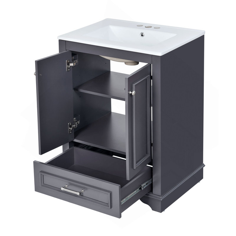 Meuble-lavabo élégant avec rangement spacieux et lavabo durable, idéal pour les salles de bain organisées et fonctionnelles.
