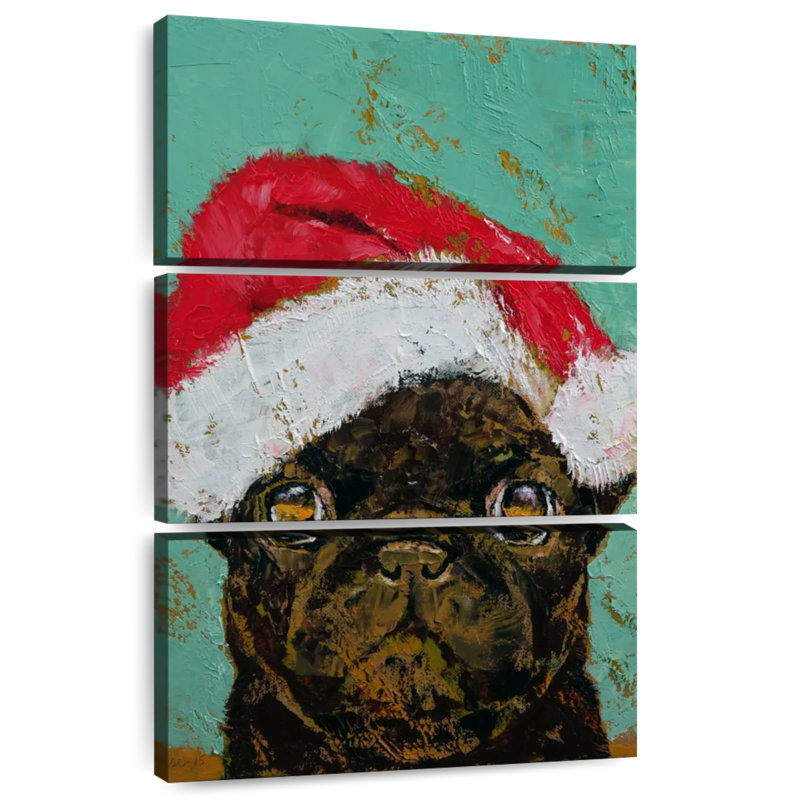 Lelend Santa Pug, 32" H x 20" W