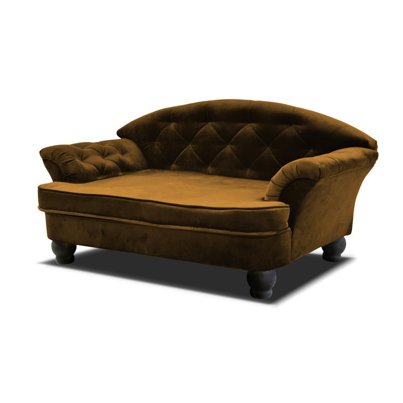 Debose Orthopedic Polyester Pet Bed, Orange