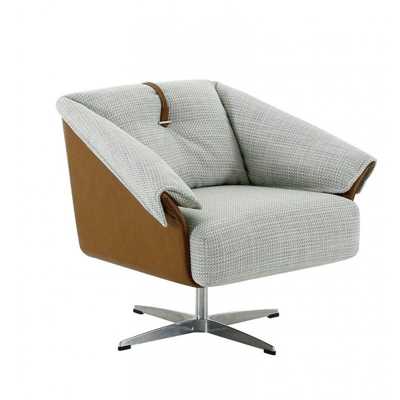 Fauteuil pivotant capitonné l 30,7 po Khadra