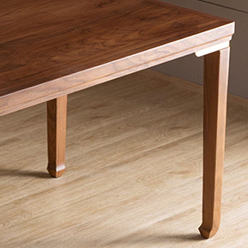 The Solid Wood Dining Room Is Modern And Simple Walnut Solid Wood Dining Table, 31.5" W x 55.12" L