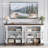  60" Wide Sideboard Buffet, Farmhouse 4 Doors Credenza Storage Cabinets With Adjustable Shelves
