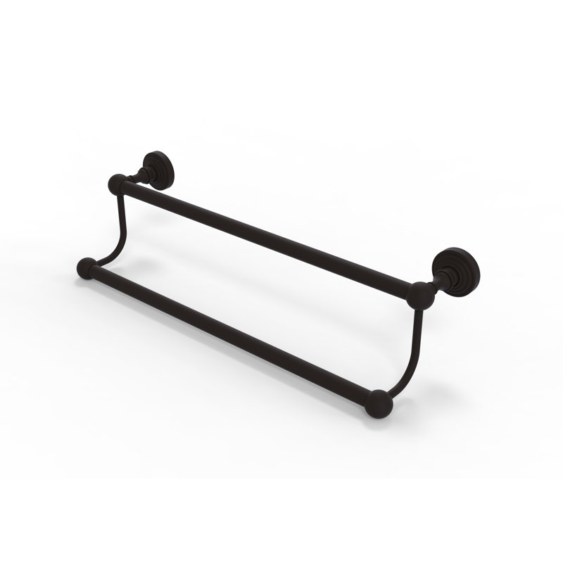 Porte-serviettes mural double Beresford, Bronze huilé, H 5 po x l 24 po x P 7 po