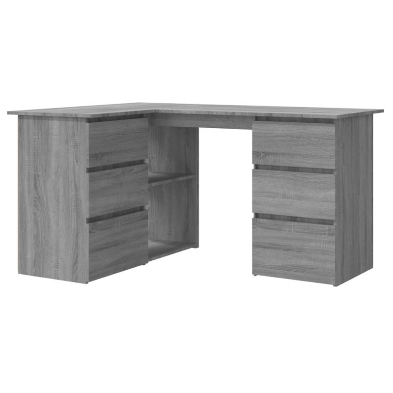 Abdirizaq Corner Computer Desk, Grey Sonoma