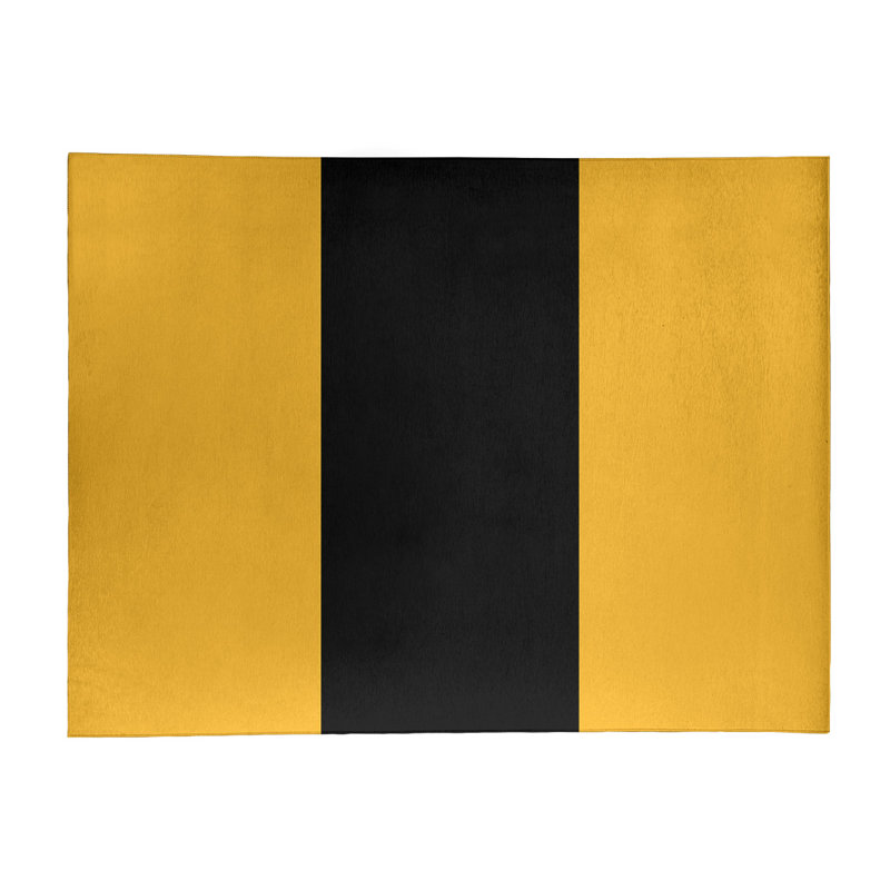 Tapis doré/noir à tissé plat Pittsburgh, Rectangle 9 pi x 12 pi