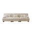 Canapé modulaire à 3 places à assise profonde et canapé modulaire 3 places, canapé en chenille, meubles rembourrés doux et confortables pour salon, appartement, studio, bureau, café chenille clair-1846808903-1846808897