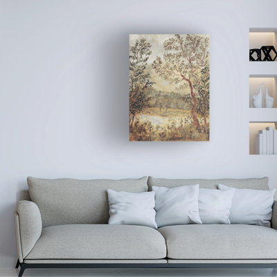 Art mural sur toile tendue - «Smoketree Tapisserie I» de Victoria Barnes pour décoration de salon, de chambre à coucher ou de bureau - 14 x 19