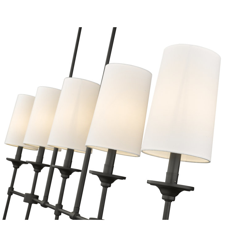 Hayse 5 - Light Dimmable Linear Chandelier, Matte Black