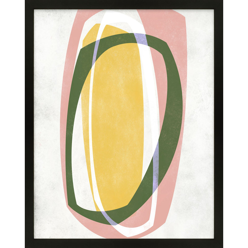 Orbit 13 Painting by Jacques Pilon, Black Framed, 30" H x 24" W