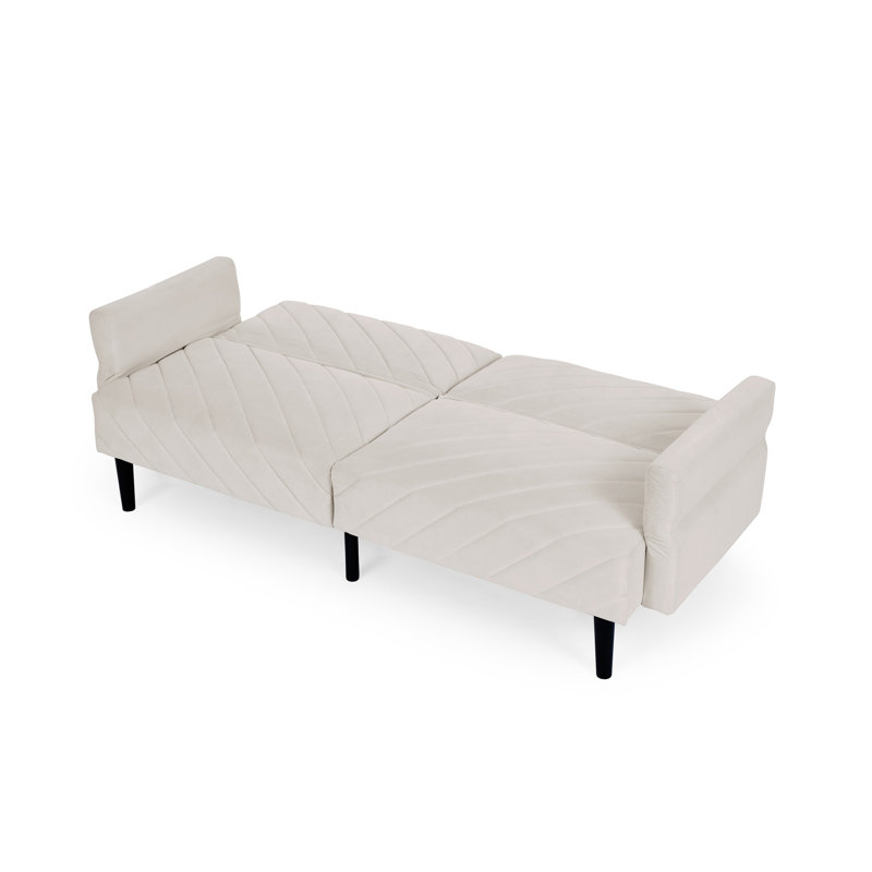 Canapé-lit futon convertible pliant avec accoudoirs réglables