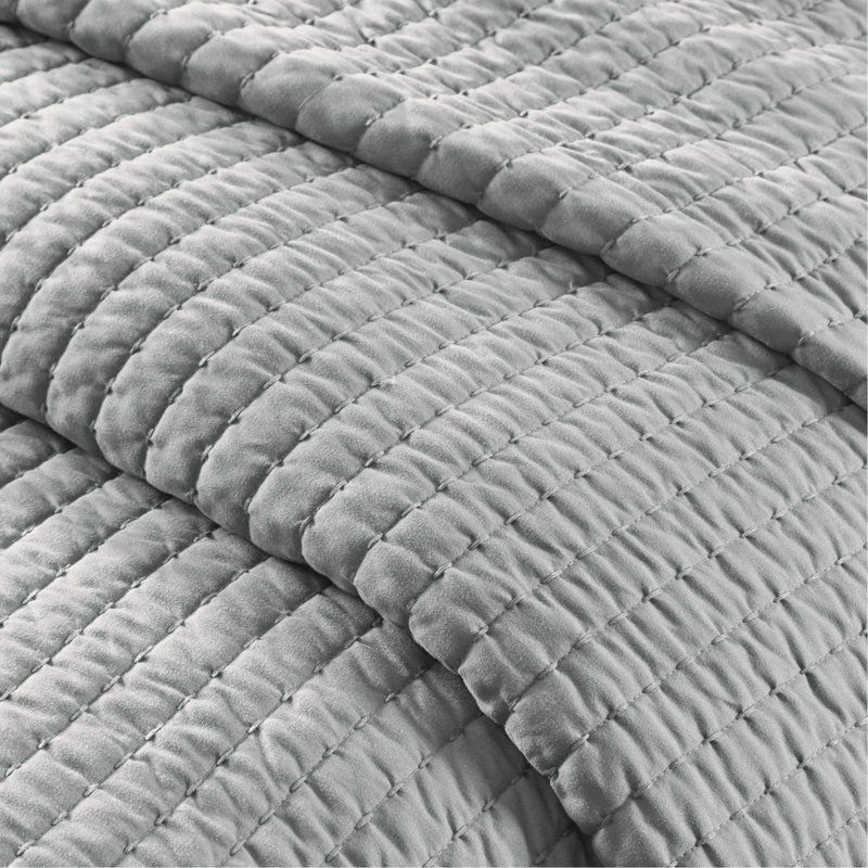 2 Piece Quilt Set Twin/Twin XL, Gray